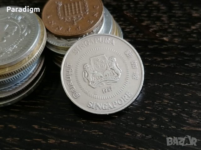 Mонета - Сингапур - 50 цента | 1987г., снимка 2 - Нумизматика и бонистика - 29379973