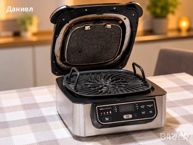 Ninja Foodi AG301EU 5-в-1 – Грил, Air Fryer / Еър Фрайър, печене, дехидратор – оставаща гаранция , снимка 4 - Фритюрници - 56245300