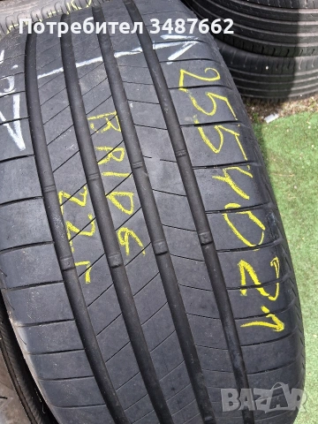 255 40 21 BRIDGESTONE 2бр летни дот 2022г , снимка 2 - Гуми и джанти - 54080509