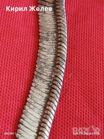 Винтидж модернистичен стил сребърно колие слаба проба сребро 52786, снимка 10 - Колиета, медальони, синджири - 53004296