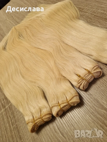 Естествена руса коса - плътеен косъм и крайща!