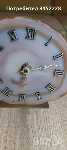 часовник от естествен минерал кварцов за ценители , снимка 3 - Антикварни и старинни предмети - 49379445