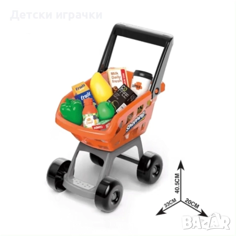 Детски Супермаркет 82см с количка за пазаруване, снимка 8 - Други - 52633989