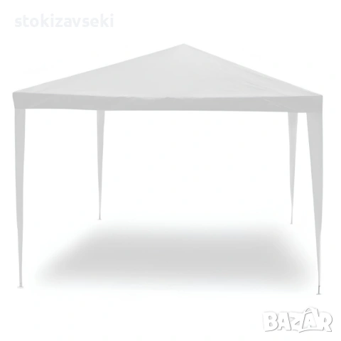 Градинска шатра тип "павилион", 3x3м, Водоустойчива, Прахово боядисана стомана, Бяла, снимка 2 - Градински мебели, декорация  - 54071911