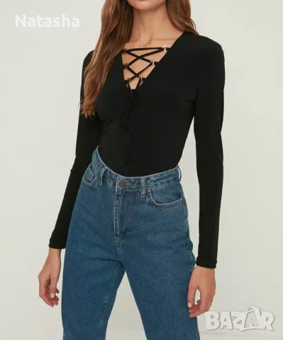 Черна блуза