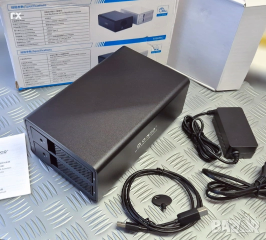 RAID кутия за 2 диска ORICO 9528RU3 – USB 3.0, Алуминий, снимка 4 - Външни хард дискове - 54321603