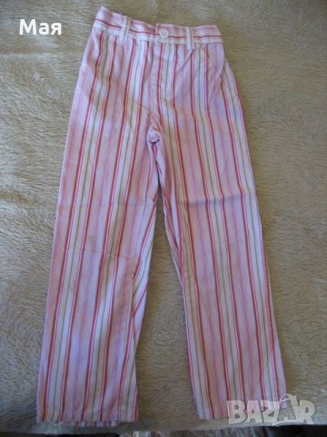 Панталон от раиран памучен плат, снимка 1 - Детски панталони и дънки - 29220055