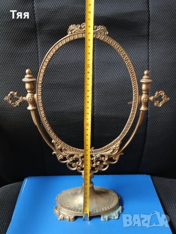 Бронзова стойка за огледало , снимка 6 - Антикварни и старинни предмети - 53284410