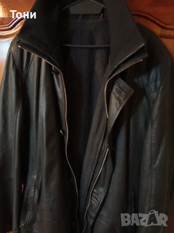 Мъжко Зимно Яке Изцяло от Естествена Кожа Като Ново XL , снимка 4 - Якета - 53186252