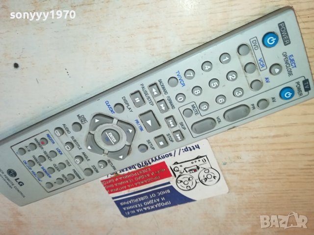 LG DVD/VCR REMOTE CONTRIL-ВНОС SWISS 0802241052, снимка 4 - Дистанционни - 44192290