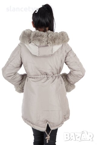 Двулицево яке/парка в бежов цвят, снимка 15 - Якета - 44445539