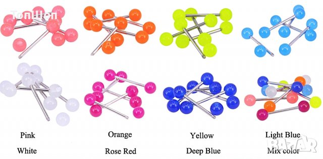 10бр. Пиърсинг обеци - Пакет, снимка 2 - Обеци - 37705286