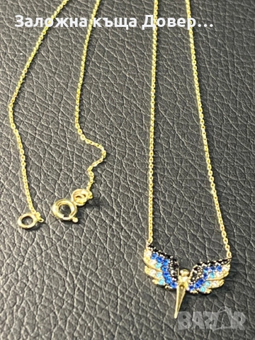 Златно колие феникс  14 карата 585 zlatni gold Fenix, снимка 2 - Колиета, медальони, синджири - 52829669