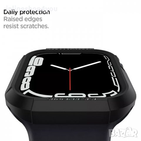 Удароустойчив Кейс Протектор за Apple Watch 7 6 5 SE 40 41 44 45mm 3D, снимка 7 - Аксесоари за Apple - 35430613