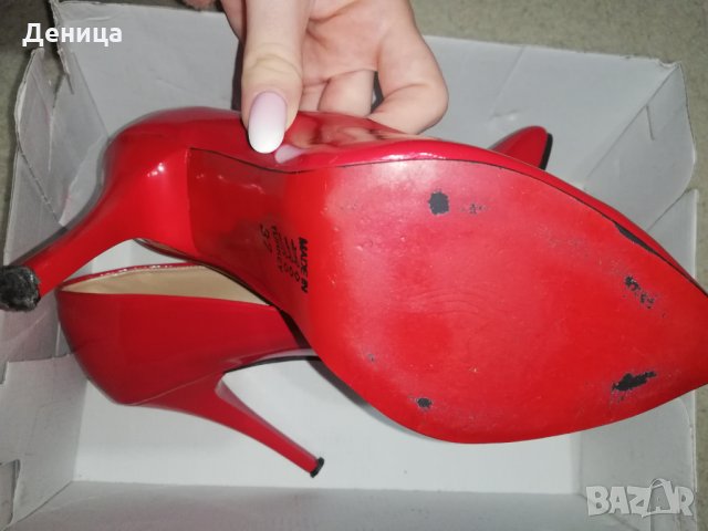 Червени лачени обувки , снимка 6 - Дамски обувки на ток - 31616808