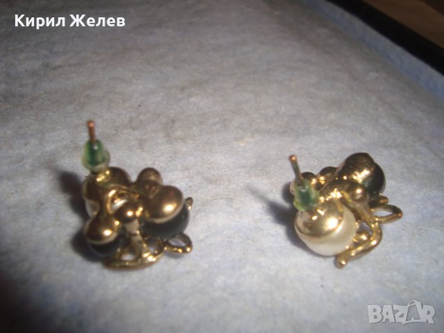 ПОЗЛАТЕНИ СТАРИ ПЕРЛЕН ТИП АРТ ОБЕЦИ с КРИСТАЛИ 17164, снимка 6 - Обеци - 37685785