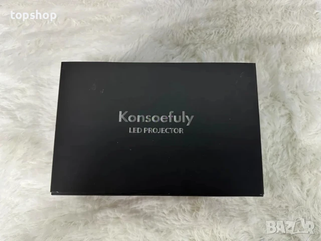 НОВ Преносим проектор Konsoefuly -до 200 инча, full hd 1080P, 15000 Lux, ±30° Keystone, 50% Zoom..., снимка 4 - Плейъри, домашно кино, прожектори - 50503843