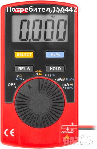 мини цифров мултицет UNI-T, Германия, 4 цифри, снимка 5 - Други инструменти - 19298589