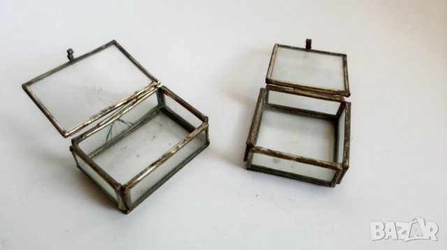 Френски стъклени кутии за бижута, снимка 4 - Други ценни предмети - 37161907