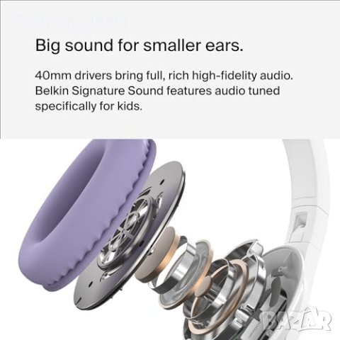 Нови Безжични Слушалки за Деца Belkin SoundForm - Bluetooth 5.2 , снимка 2 - Bluetooth слушалки - 42778902