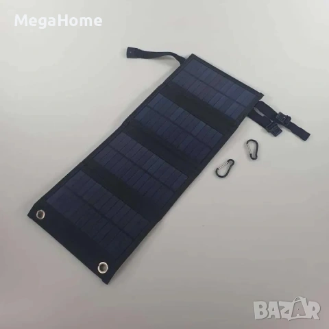 Сгъваем слънчев панел 20W 5V тип чанта за каравана и къмпинг, снимка 5 - Къмпинг осветление - 53291901