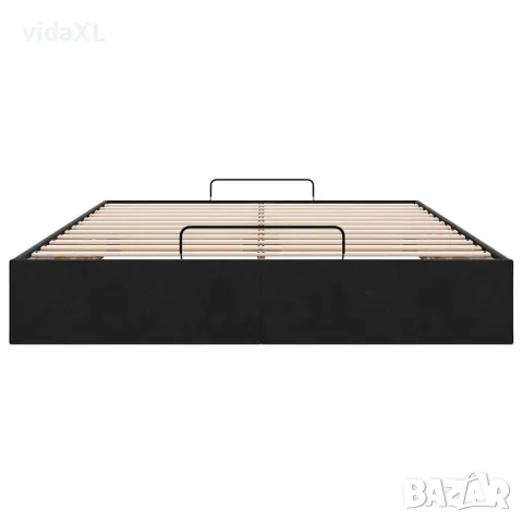 vidaXL Османска рамка за легло без матрак, черна, 140x200 см кадифе, снимка 7 - Спални и легла - 56146966