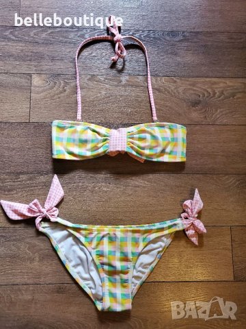 Страхотен кариран бански с панделки, размер S