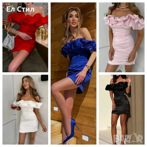 🌹Къса сатенена рокля. , снимка 2 - Рокли - 53961253