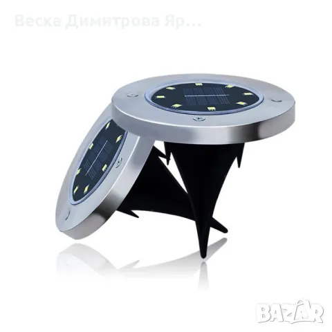 Соларна градинска лампа 8 LED, снимка 2 - Соларни лампи - 49011510