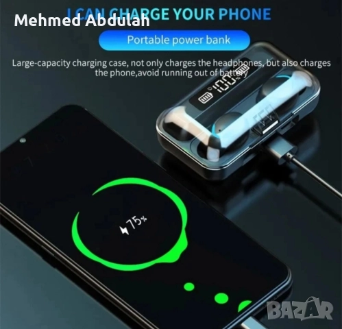 Черни и бели безжични спортни слушалки, снимка 5 - Bluetooth слушалки - 52508628