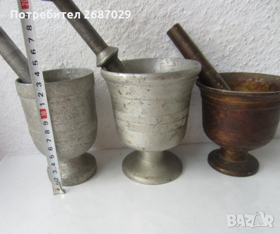 3 бр стари хавани хаван чукало метал, снимка 3 - Антикварни и старинни предмети - 29742884
