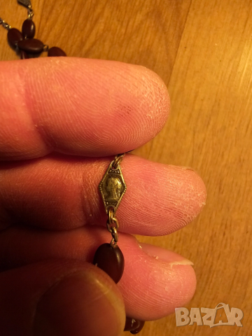 Стара молитвена броеница от франция Лурд с кръст света богородица свети Йосиф с младенеца Исус и ису, снимка 5 - Други ценни предмети - 51841058