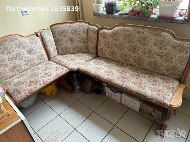 Меко ъглово канапе от "Румънска стилна мебел" за кухня, снимка 1