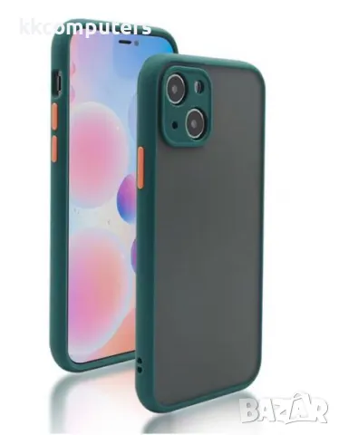 Калъф силикон Cam Guard Мат /зелена рамка/ за iPhone 14 Pro 6.1 Баркод : 3129518