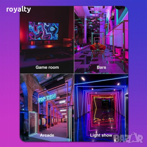 Неонови LED лентови светлини. Водоустойчиво осветление, 4.5 метра лента. Заложете на модерния блясък, снимка 11 - Декорация за дома - 52122002