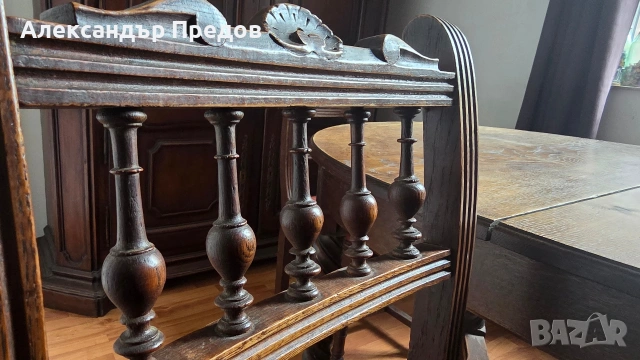 Резбована кухненска маса с 4 стола , снимка 4 - Маси - 54255975