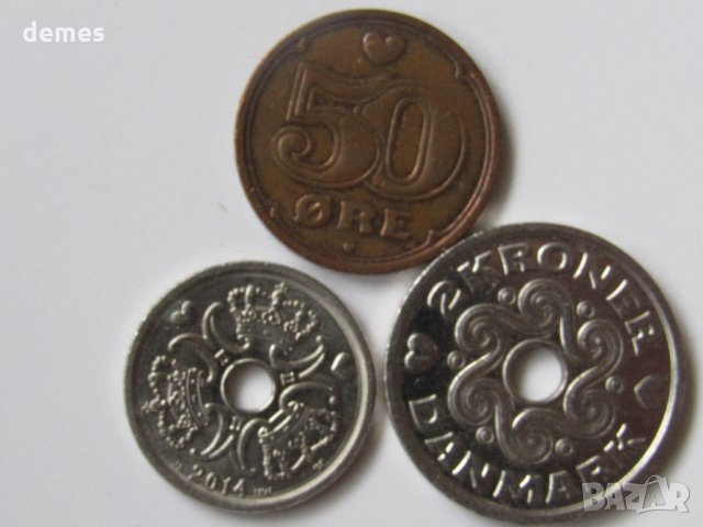  Дания, лот от 1, 2 крони и 50 оре 1999-2002