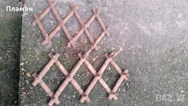 Ретро дървена закачалка - хармоника, снимка 1 - Декорация за дома - 47485655