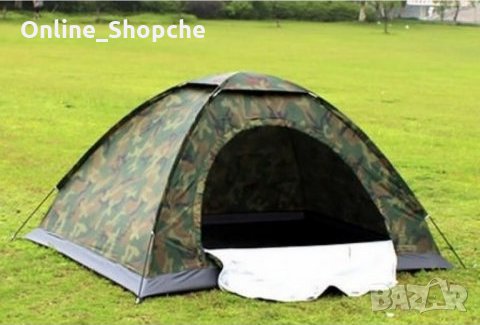 Ново! Камуфлажна четириместна палатка с размери 200х200х135, къмпинг , снимка 2 - Палатки - 30223206