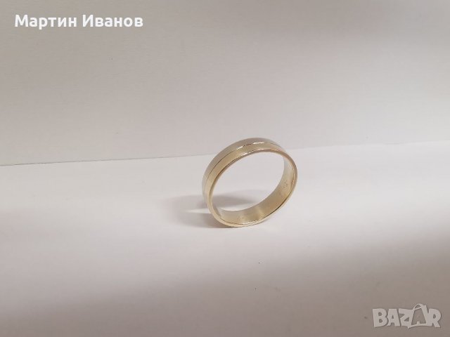 Златна халка единична бяло и жълто злато , снимка 8 - Пръстени - 37216079