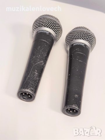 Shure SM58 LC Cardioid Dynamic Vocal Microphone х 2 бр. - професионален динамичен микрофон - Mexico, снимка 1 - Микрофони - 39244330