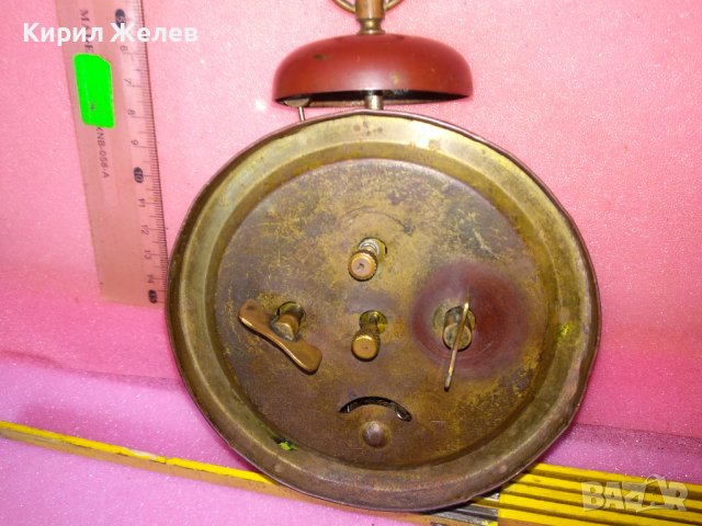 FOREIGN Стар АНГЛИЙСКИ КОЛЕКЦИОНЕРСКИ МЕХАНИЧЕН БУДИЛНИК РЕТРО МОДЕЛ 43632, снимка 4 - Антикварни и старинни предмети - 44465951