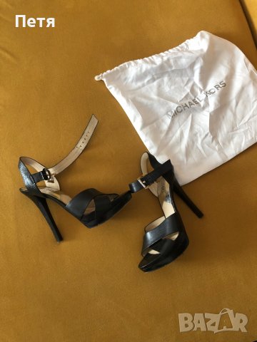 Michael Kors Дамски черни сандали - естествена кожа, снимка 1