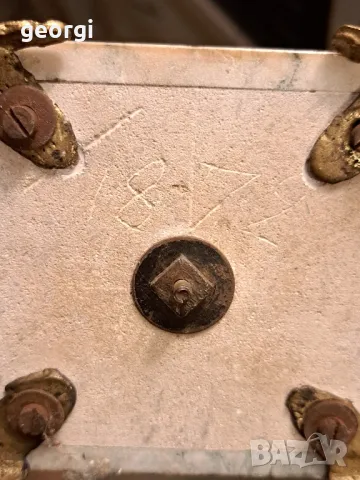 два френски ретро свещника с мраморен пиедестал , снимка 7 - Декорация за дома - 48454332