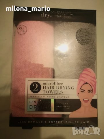 Комплект 2 бр. микрофибърна кърпа за коса , снимка 3 - Други - 48941603