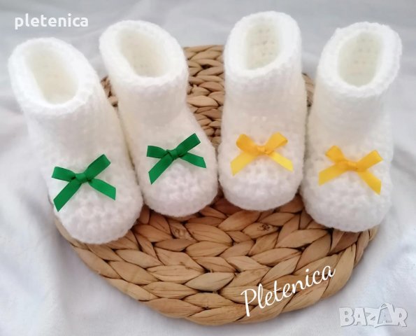 Чаровни бебешки терлички Ръчна изработка, снимка 3 - Бебешки обувки - 33892798