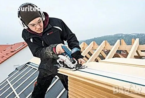 Bosch GKS55+GCE Потапящ ръчен циркуляр,1350W, диск ф165мм, 0601682100, снимка 6 - Циркуляри - 38572637