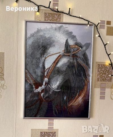 ушит гоблен със чешки мъниста "Грация"