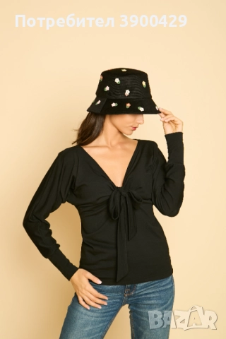 Дамска Кадифена Шапка Livie, снимка 3 - Шапки - 52183851