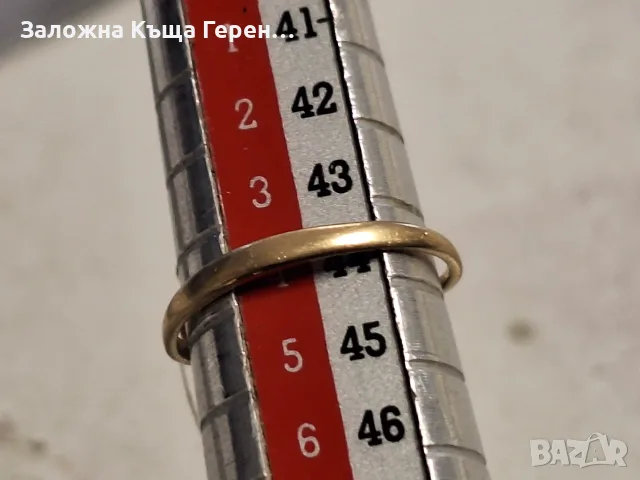 Златен пръстен 1,1гр.14к, снимка 4 - Пръстени - 56460534